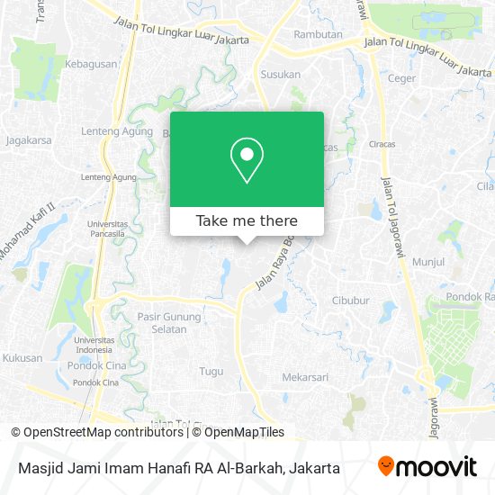 Masjid Jami Imam Hanafi RA Al-Barkah map