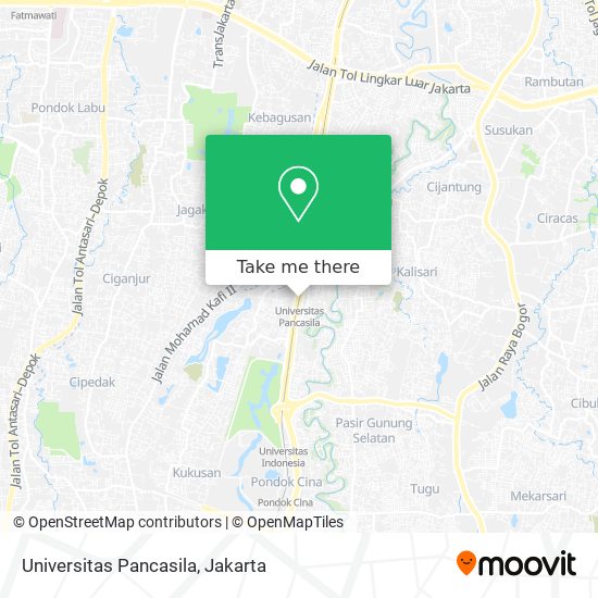 Universitas Pancasila map