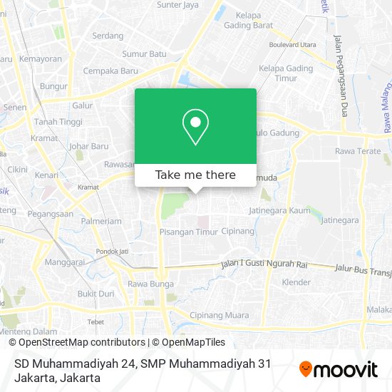 SD Muhammadiyah 24, SMP Muhammadiyah 31 Jakarta map