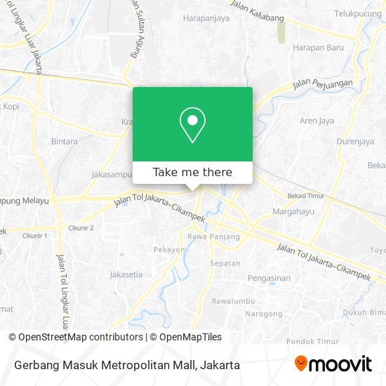 Gerbang Masuk Metropolitan Mall map