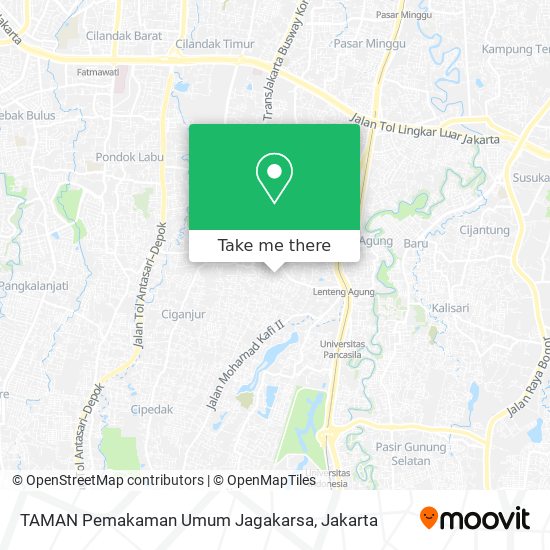 TAMAN Pemakaman Umum Jagakarsa map