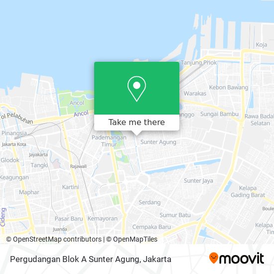 Pergudangan Blok A Sunter Agung map