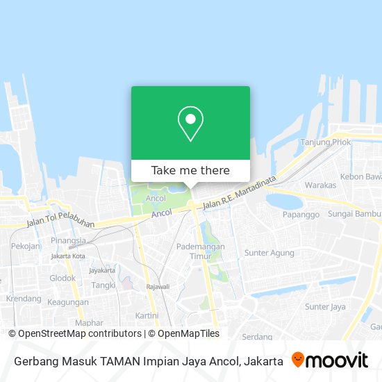 Gerbang Masuk TAMAN Impian Jaya Ancol map
