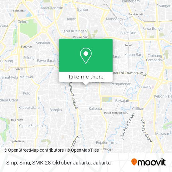 Smp, Sma, SMK 28 Oktober Jakarta map