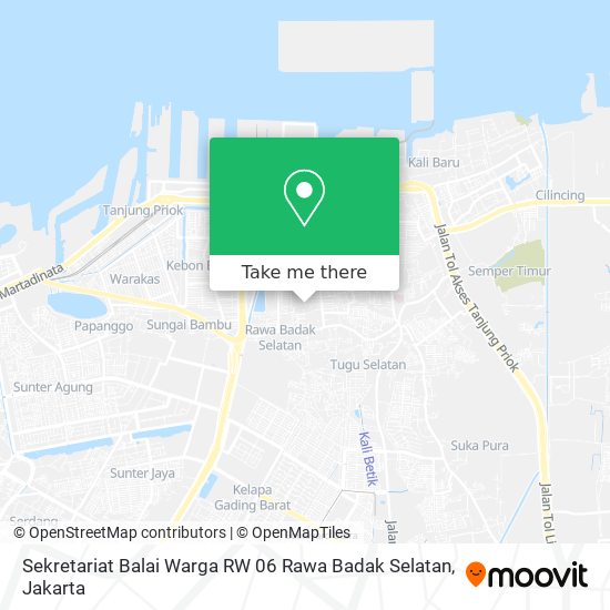 Sekretariat Balai Warga RW 06 Rawa Badak Selatan map