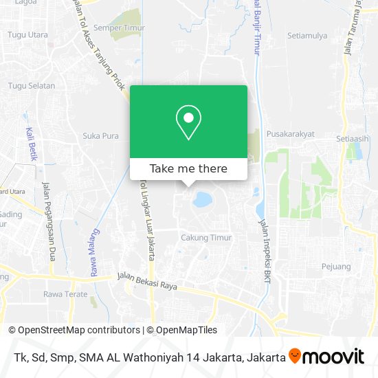 Tk, Sd, Smp, SMA AL Wathoniyah 14 Jakarta map