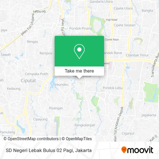 SD Negeri Lebak Bulus 02 Pagi map