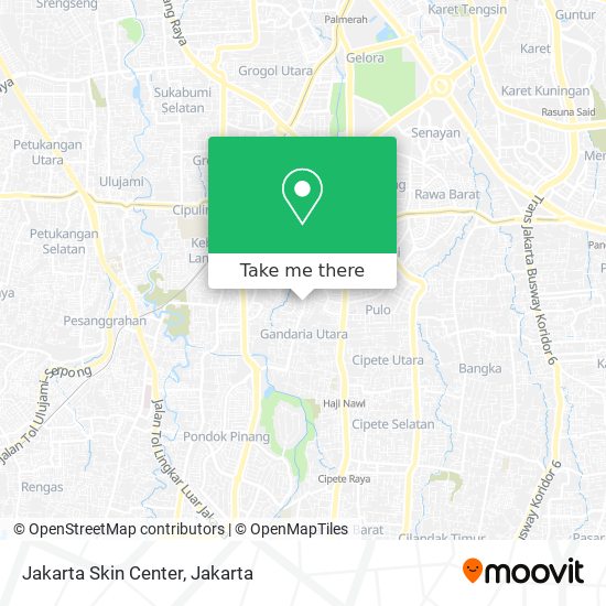 Jakarta Skin Center map