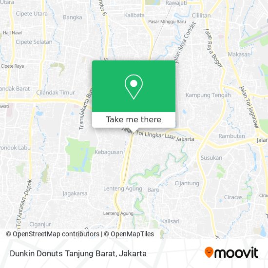 Dunkin Donuts Tanjung Barat map