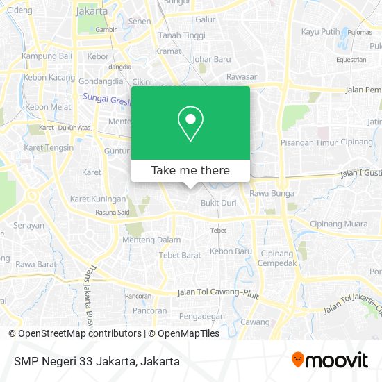 SMP Negeri 33 Jakarta map