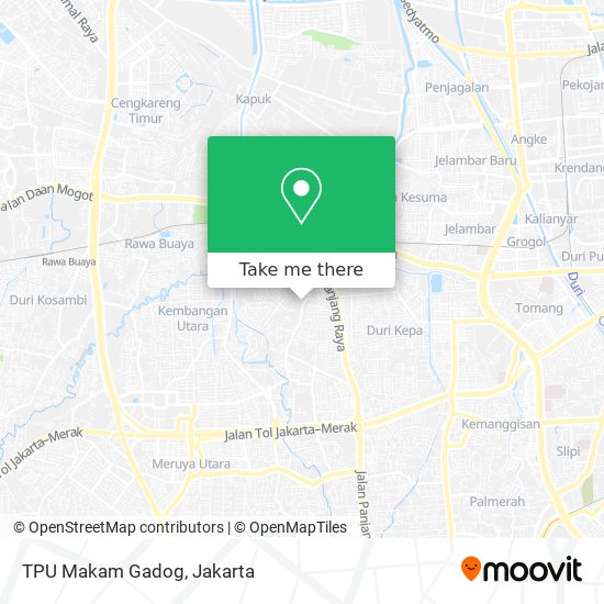 TPU Makam Gadog map