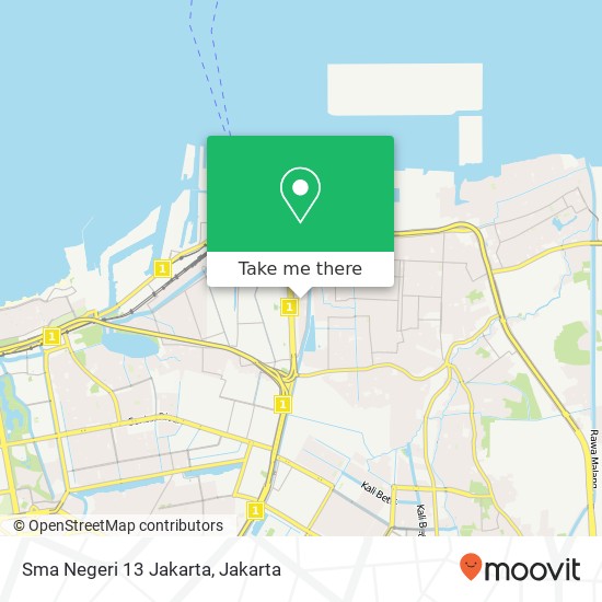 Sma Negeri 13 Jakarta map