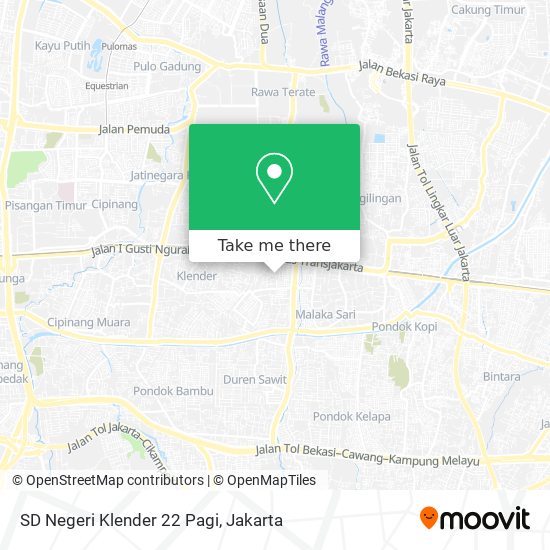 SD Negeri Klender 22 Pagi map