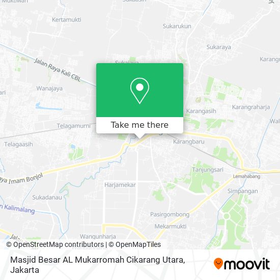 Masjid Besar AL Mukarromah Cikarang Utara map