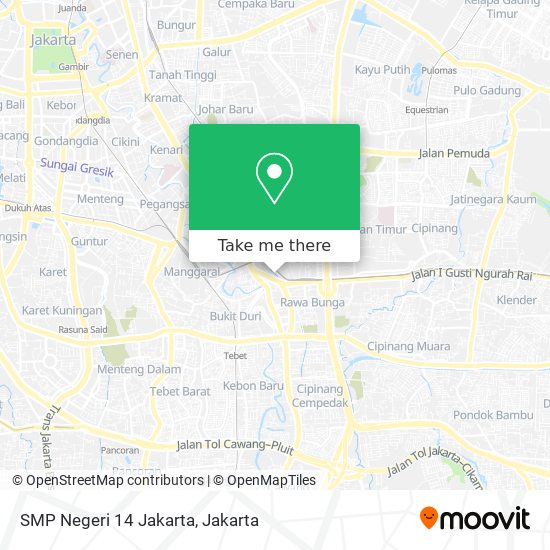 SMP Negeri 14 Jakarta map