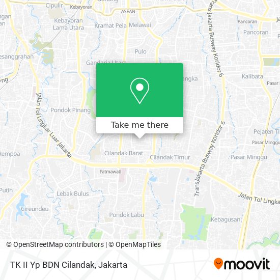 TK II Yp BDN Cilandak map