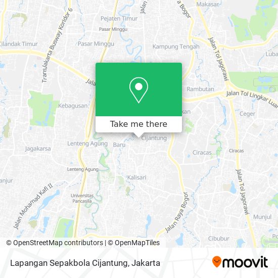 Lapangan Sepakbola Cijantung map