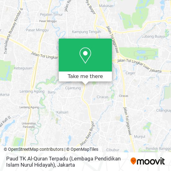 Paud TK Al-Quran Terpadu (Lembaga Pendidikan Islam Nurul Hidayah) map