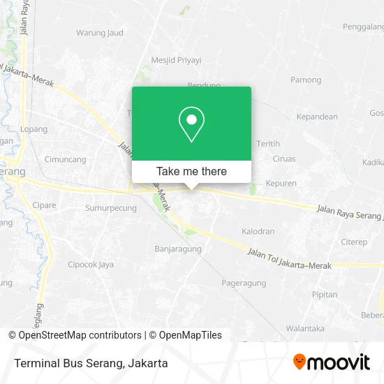 Terminal Bus Serang map