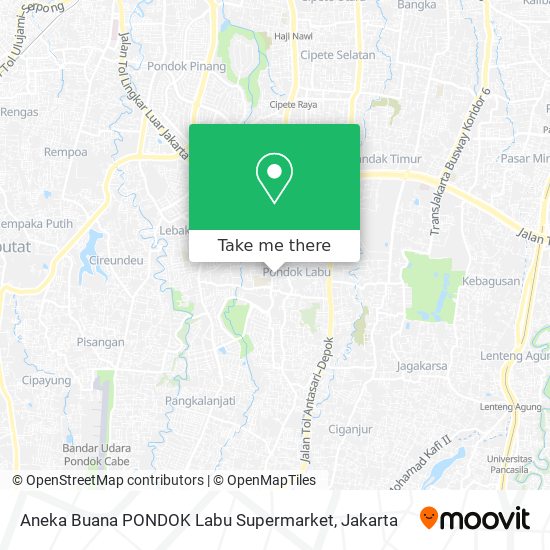 Aneka Buana PONDOK Labu Supermarket map