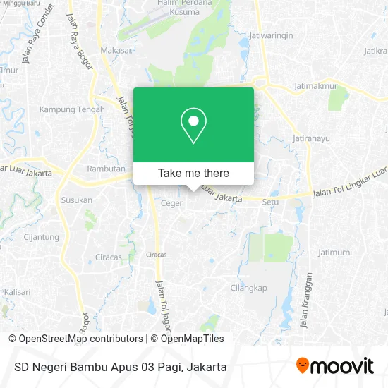 SD Negeri Bambu Apus 03 Pagi map