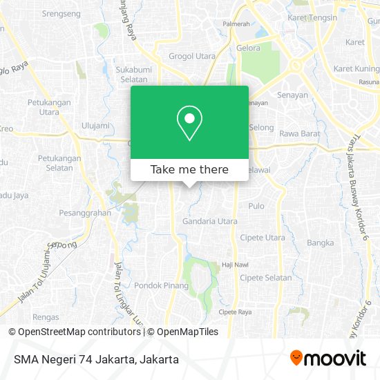 SMA Negeri 74 Jakarta map
