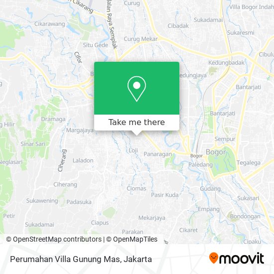 Perumahan Villa Gunung Mas map