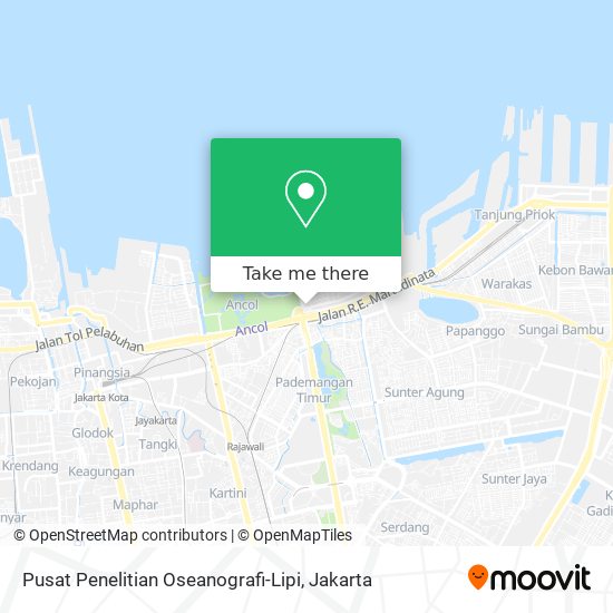 Pusat Penelitian Oseanografi-Lipi map