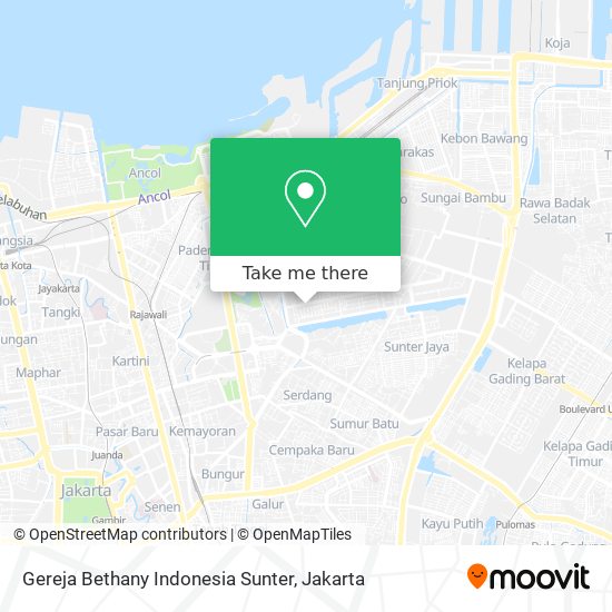 Gereja Bethany Indonesia Sunter map