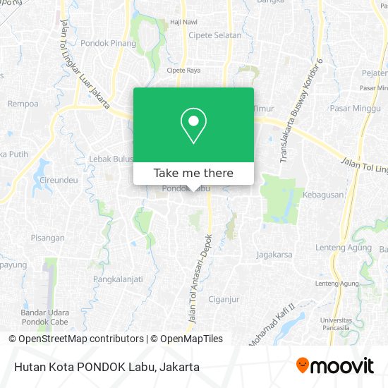 Hutan Kota PONDOK Labu map