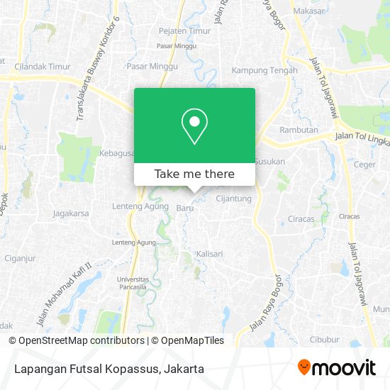 Lapangan Futsal Kopassus map