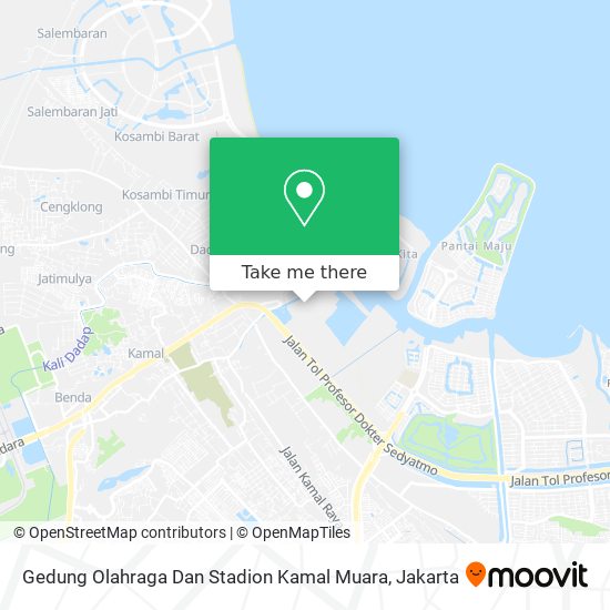 Gedung Olahraga Dan Stadion Kamal Muara map