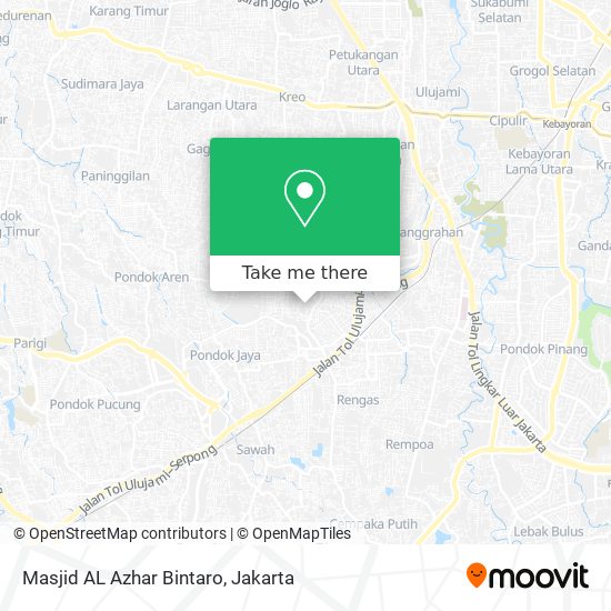 Masjid AL Azhar Bintaro map