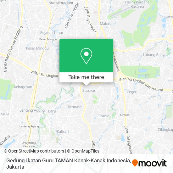 Gedung Ikatan Guru TAMAN Kanak-Kanak Indonesia map