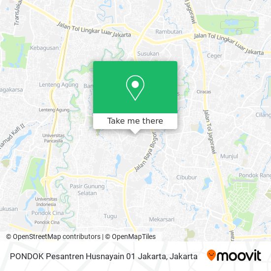 PONDOK Pesantren Husnayain 01 Jakarta map