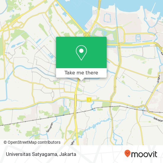 Universitas Satyagama map