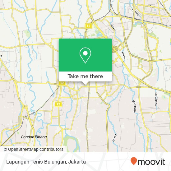 Lapangan Tenis Bulungan map