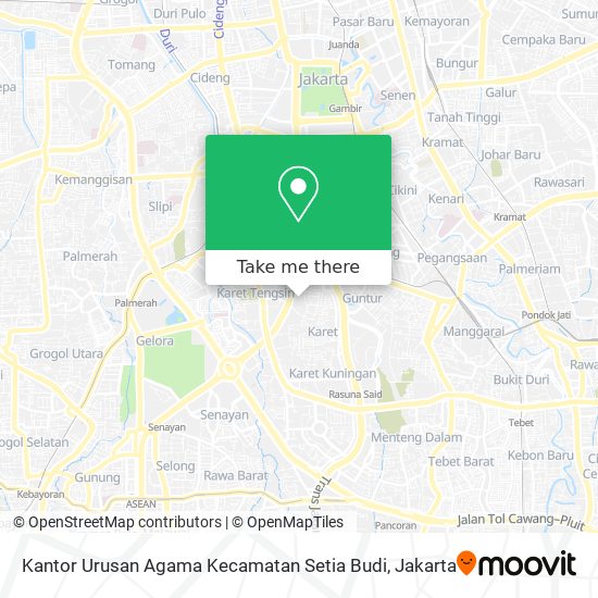 Kantor Urusan Agama Kecamatan Setia Budi map