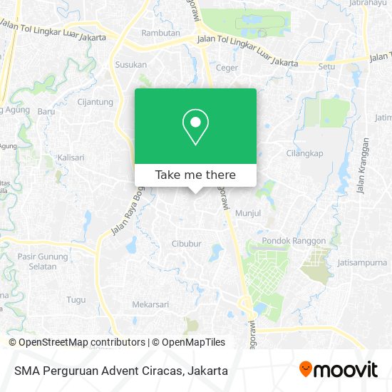 SMA Perguruan Advent Ciracas map