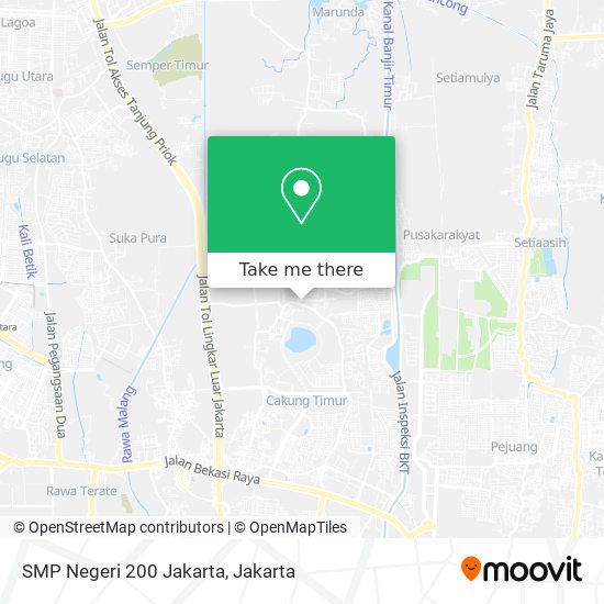 SMP Negeri 200 Jakarta map