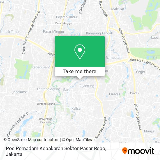 Pos Pemadam Kebakaran Sektor Pasar Rebo map