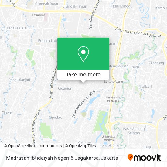 Madrasah Ibtidaiyah Negeri 6 Jagakarsa map