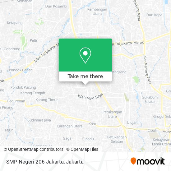 SMP Negeri 206 Jakarta map