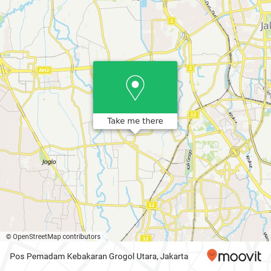 Pos Pemadam Kebakaran Grogol Utara map