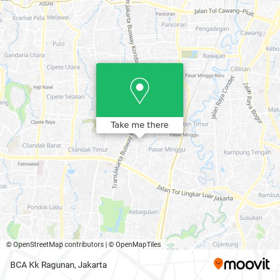 BCA Kk Ragunan map