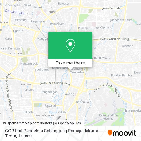 GOR Unit Pengelola Gelanggang Remaja Jakarta Timur map