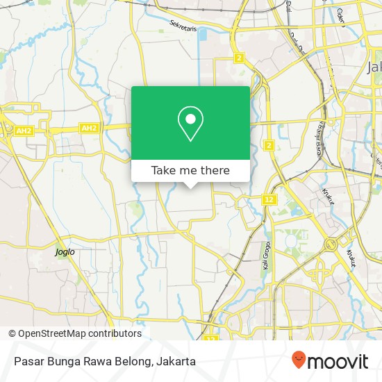 Pasar Bunga Rawa Belong map