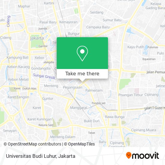 Universitas Budi Luhur map