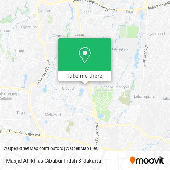 Masjid Al-Ikhlas Cibubur Indah 3 map