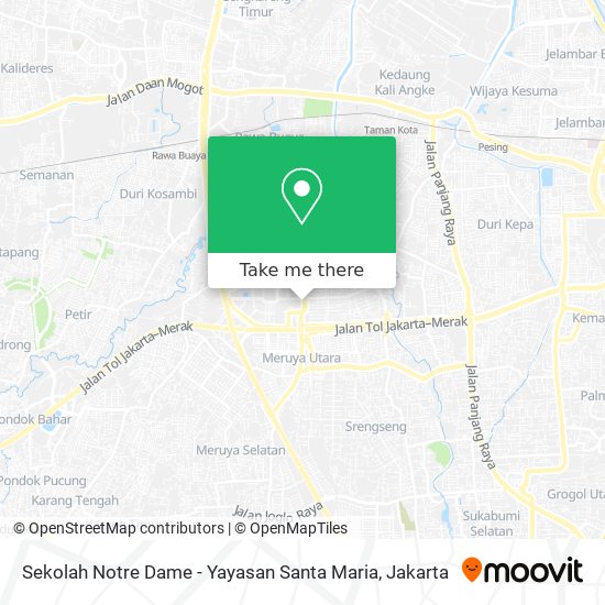 Sekolah Notre Dame - Yayasan Santa Maria map